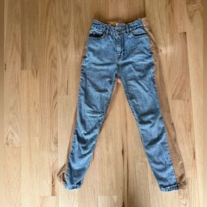 Two-Tone Blue and Tan Women's Jeans